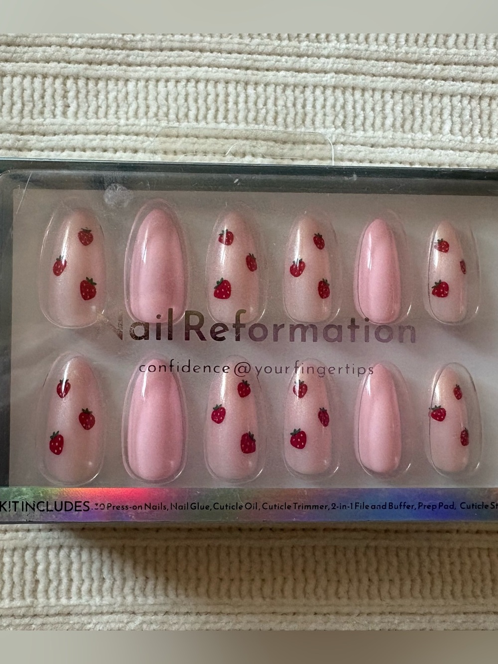 Nail Reformation Pink Strawberry Press-On Nail Set